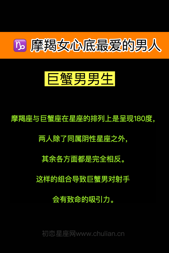 摩羯女心底最爱的男人