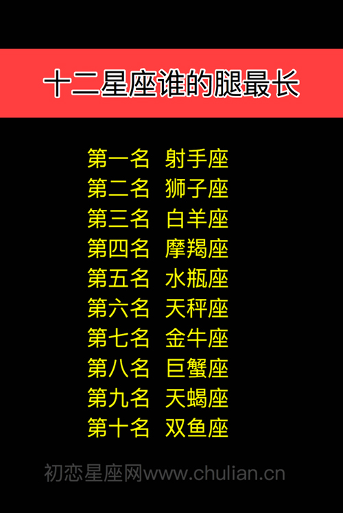 十二星座谁的腿最长