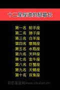 十二星座谁的腿最长
