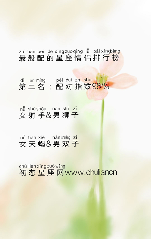 最般配的星座情侣排行榜 最般配的星座情侣排行榜