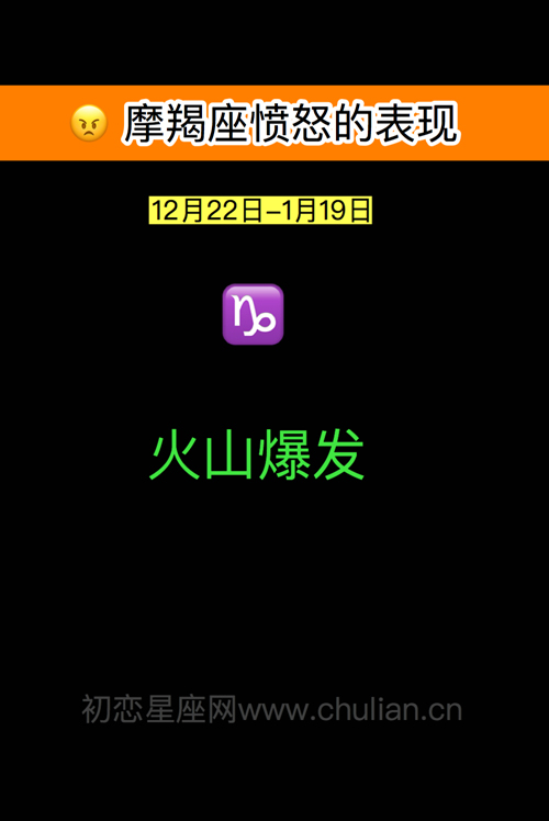 摩羯座愤怒的表现:火山爆发 摩羯座愤怒的表现:火山爆发