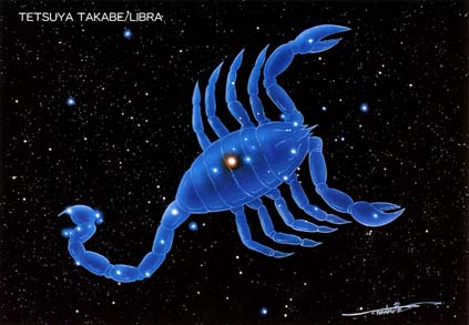 深蓝夜空星座图片