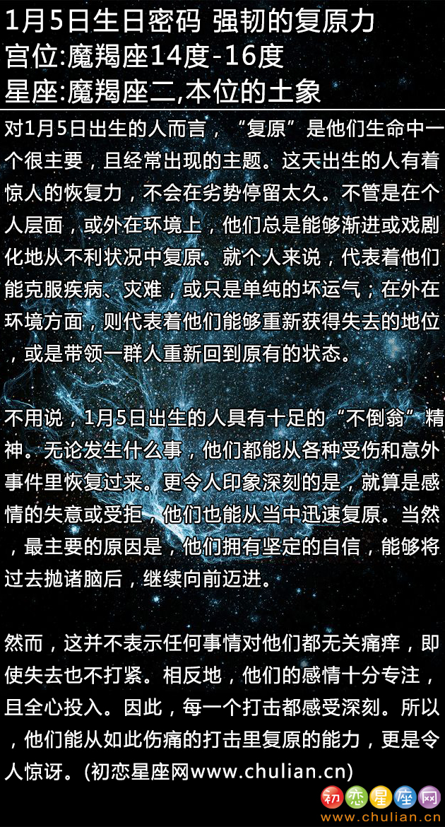 1月生日密码(1月1日—1月31日)